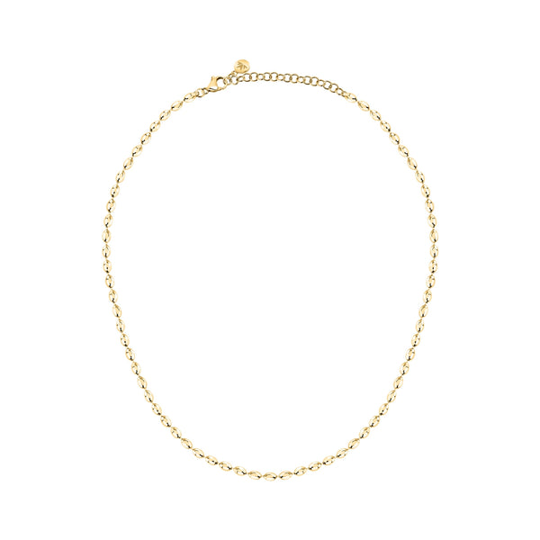 morellato 18k gold plated intrecci necklace stainless steel yg 40+5cm