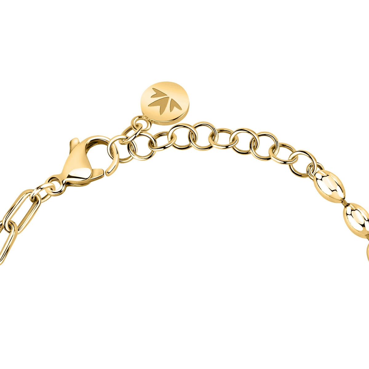 morellato 18k gold plated intrecci bracelet stainless steel yg 16+3cm