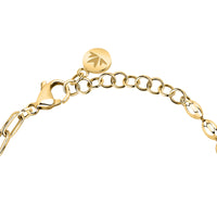 morellato 18k gold plated intrecci bracelet stainless steel yg 16+3cm