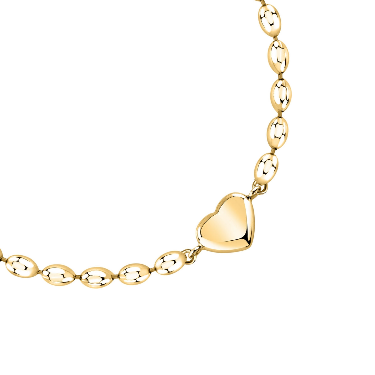 morellato 18k gold plated intrecci bracelet heart stainless steel yg 16+3cm