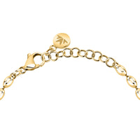morellato 18k gold plated intrecci bracelet heart stainless steel yg 16+3cm