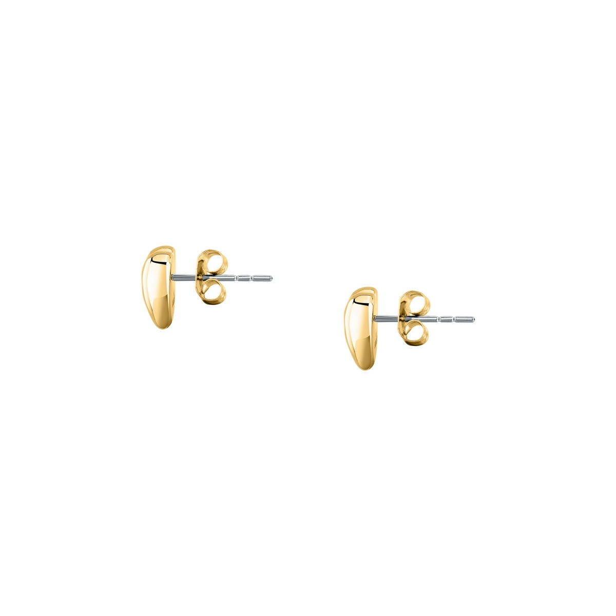 morellato 18k gold plated intrecci earring heart stainless steel yg 12x10mm