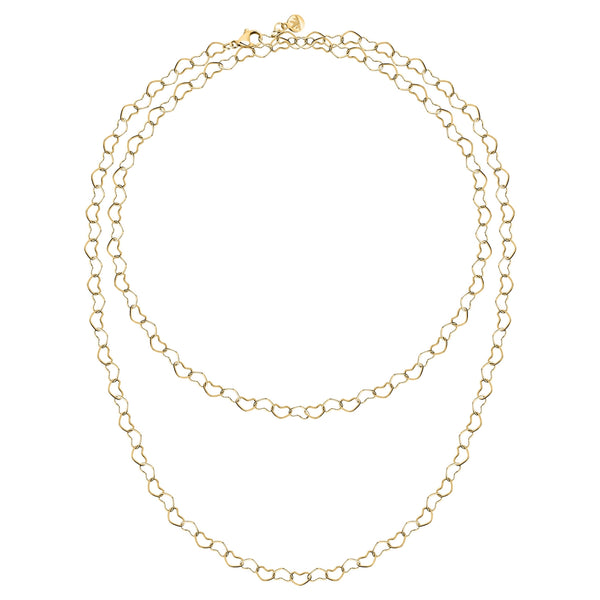 morellato 18k gold plated intrecci necklace stainless steel yg 90cm