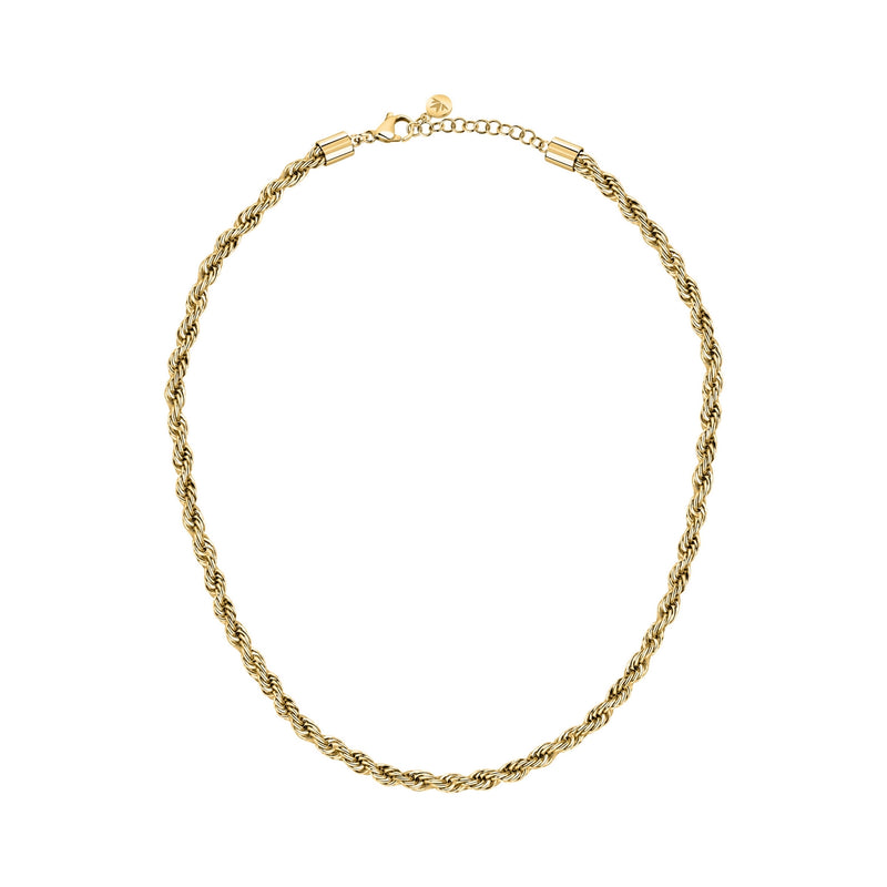 morellato 18k gold plated intrecci necklace stainless steel yg 42+3cm