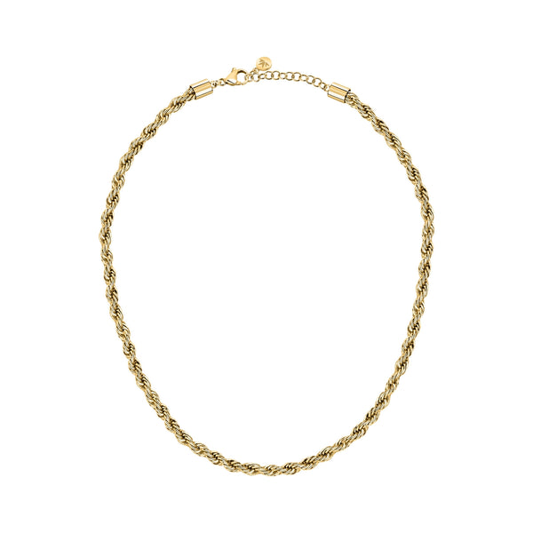 morellato 18k gold plated intrecci necklace stainless steel yg 42+3cm