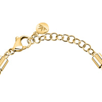 morellato 18k gold plated intrecci bracelet stainless steel yg 16+4cm