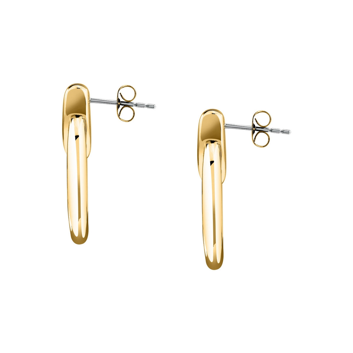 morellato 18k gold plated vintage bold earrings stainless steel gold plated 2.9cm