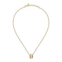 morellato 18k gold plated vintage bold necklace stainless steel gold plated crystal 40+5cm