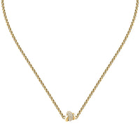 morellato 18k gold plated legame neckl ss yg crystal white 40+5cm
