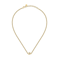morellato 18k gold plated legame neckl ss yg crystal white 40+5cm
