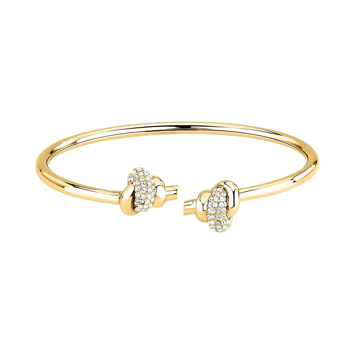morellato 18k gold plated legame bangle ss yg crystal white 6x5cm