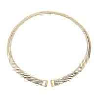 morellato 18k gold plated onda neck ss yg crystal white �12.2cm