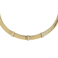 morellato 18k gold plated onda necklace stainless steel gold plated crystal 38+7cm