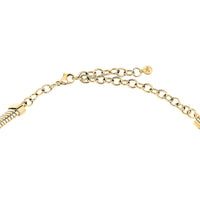 morellato 18k gold plated onda necklace stainless steel gold plated crystal 38+7cm