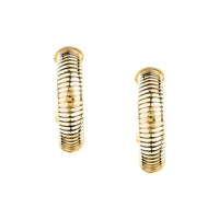morellato 18k gold plated onda earrings stainless steel hoop gold plated �3.1cm
