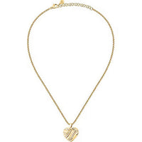 morellato 18k gold plated battito neckl ss yg heart crystal 40+5cm