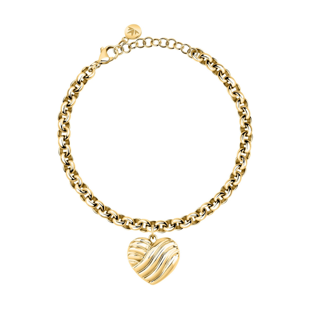 morellato 18k gold plated battito br ss yg heart 17+3cm