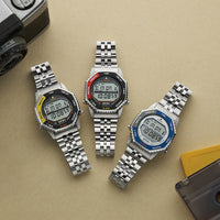 seiko yellow digital alarm chronograph