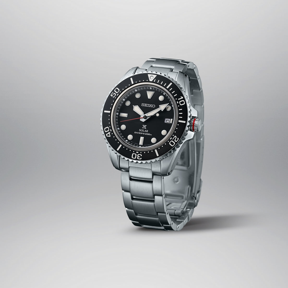 seiko prospex solar divers black dial watch