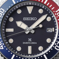 seiko prospex solar divers pepsi bezel navy dial