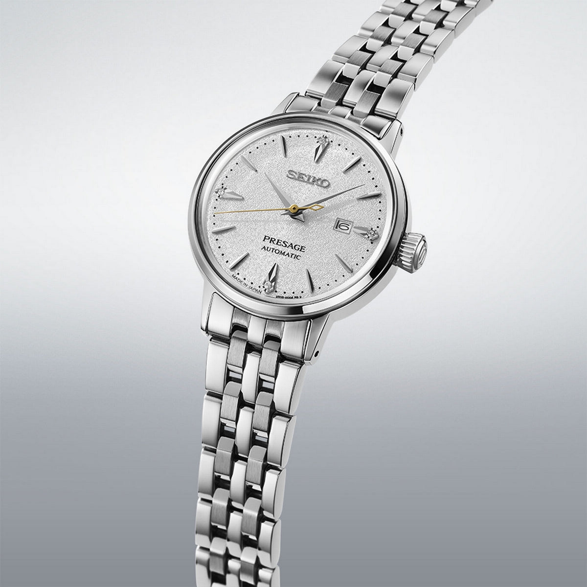 seiko presage �hot buttered rum� diamond-set 30mm cocktail time