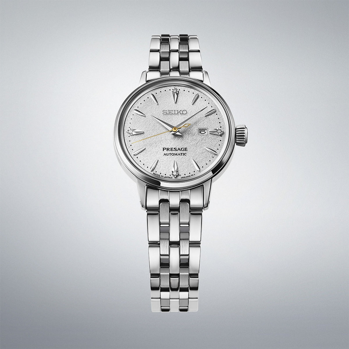 seiko presage �hot buttered rum� diamond-set 30mm cocktail time