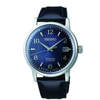 seiko presage cocktail time: 'old clock' 38.5mm 10 bar water resistant, calf