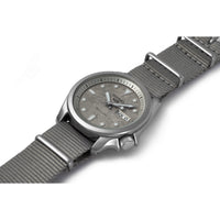 seiko seiko 5 sports concrete  automatic silver dial, 40mm, 10bar, nylon  watch