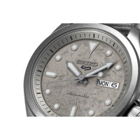 seiko seiko 5 sports concrete  automatic silver dial, 40mm, 10bar, nylon  watch