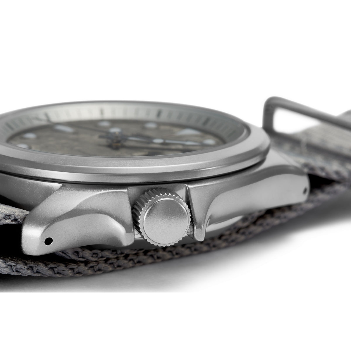 seiko seiko 5 sports concrete  automatic silver dial, 40mm, 10bar, nylon  watch