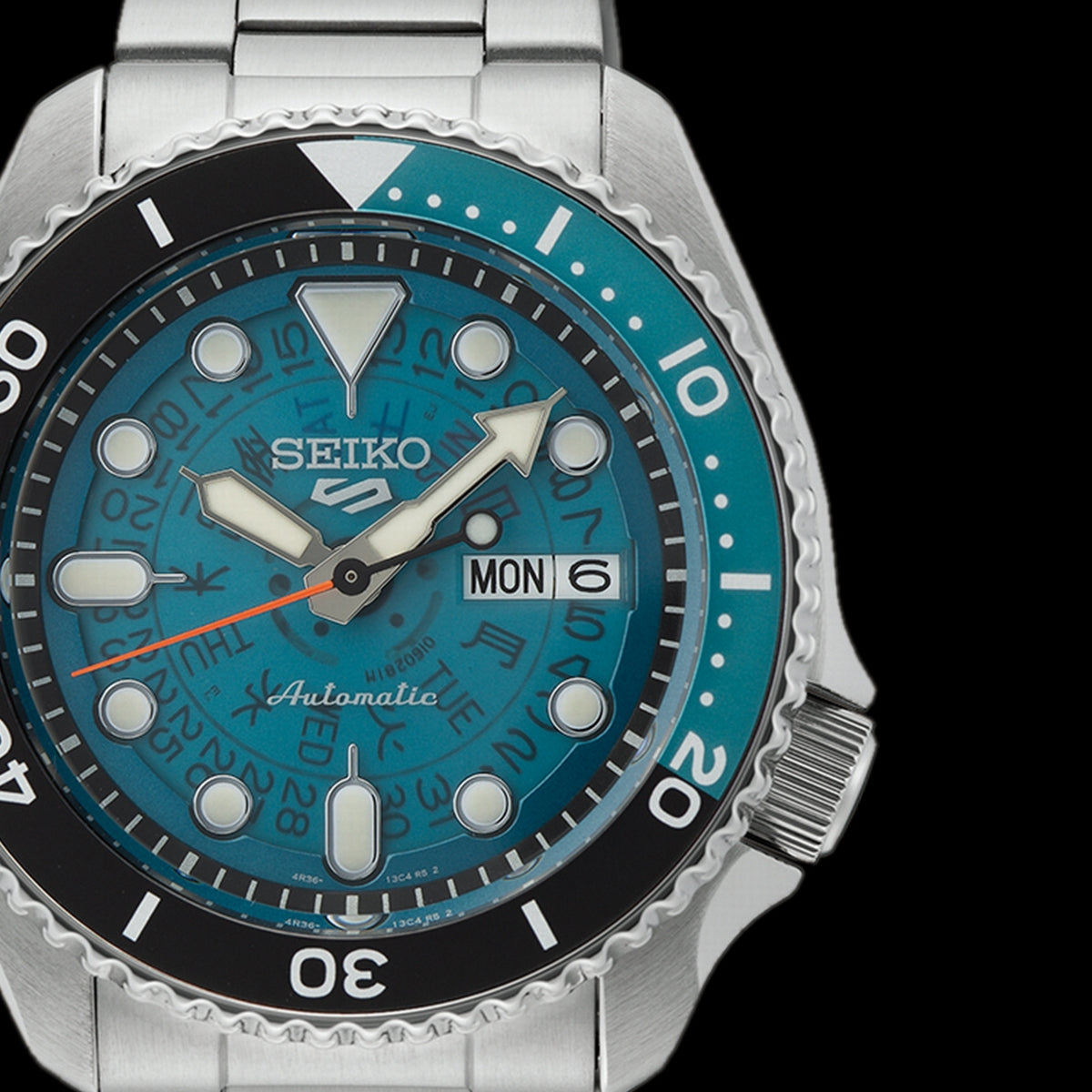 seiko 5 sports skx sea green skeleton style