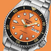 seiko 5 sports skx �midi� orange