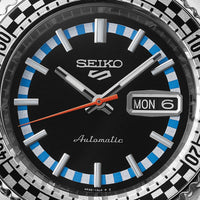 seiko 5 black & white checkered flag special edition