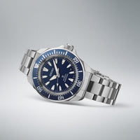 seiko prospex 4r compact mechanical diver's watch in cobalt blue