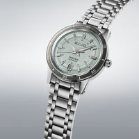 seiko presage style 60s in ice green bracelet watch