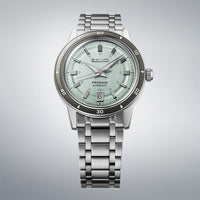 seiko presage style 60s in ice green bracelet watch