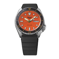 seiko 5 sports skx redux in daichi orange strap watch