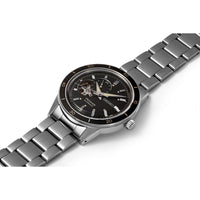 seiko presage style 60 automatic dual time, open heart, black dial, 40.8mm 5bar, bracelet watch