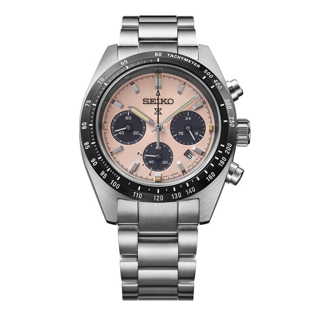 seiko prospex pink solar speedtimer 39mm bracelet watch