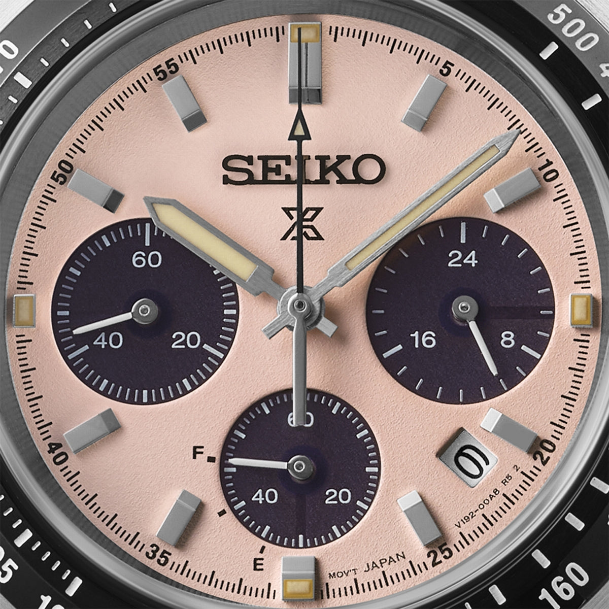 seiko prospex pink solar speedtimer 39mm bracelet watch