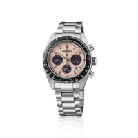 seiko prospex pink solar speedtimer 39mm bracelet watch