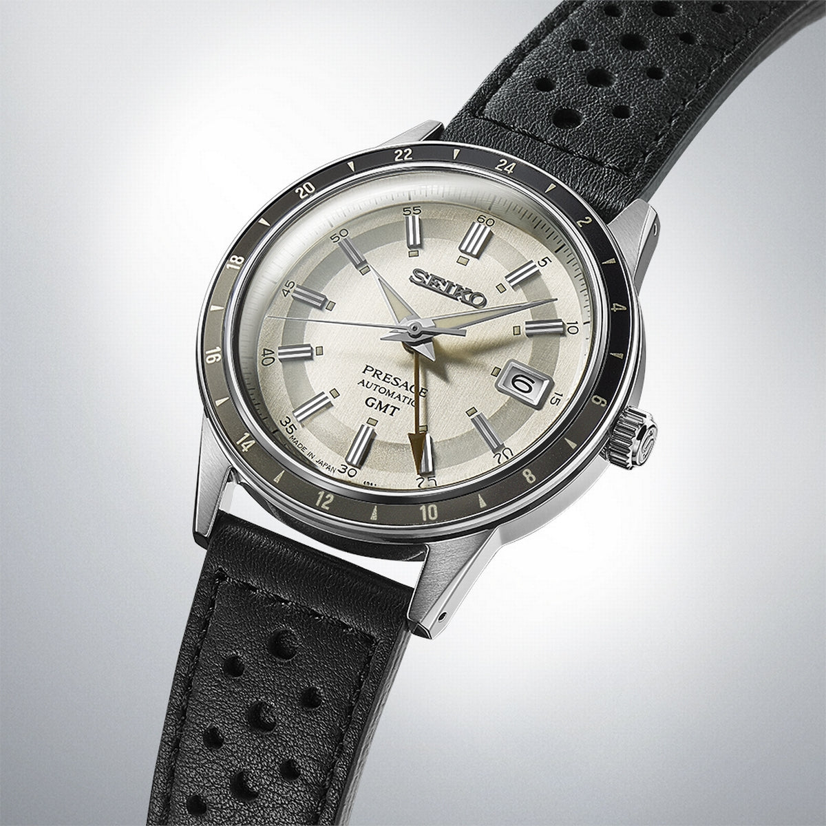 seiko presage 'stone' style 60s road trip gmt