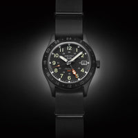 seiko 5 field mechanical gmt black nato strap watch