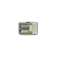 ogon silver aluminium credit card holder with money clip