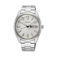 seiko essential time  40.2mm 10 bar water resistant, bracelet