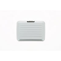 ogon stockholmv2 silver aluminium credit card holder  metal lock