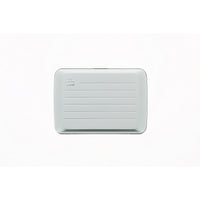 ogon stockholmv2 silver aluminium credit card holder  metal lock