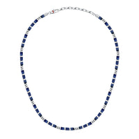 sector basic necklace stainless steel lasurite blue 50+5cm