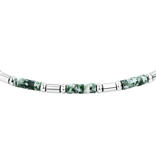 sector basic bracelet stainless steel unakite green 19+3cm