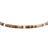 sector basic bracelet stainless steel picture jasper 19+3cm